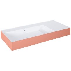 Elita Level Waschbecken 100.5x45.5 cm rechteckig Klassisch weiß-rosa matte RE041461226020