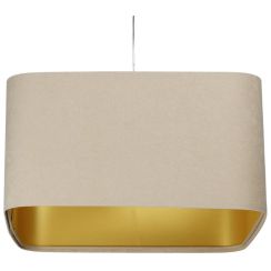 BPS Koncept Kwadro sue Pendelleuchte 1x60 W gold-beige KW-107-40W30