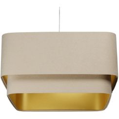 BPS Koncept Kwadro Duo Sue Pendelleuchte 1x60 W gold-beige KWD-012