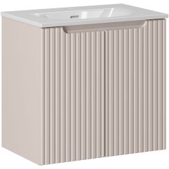Set Badschrank Comad Nova Cashmere NOVA CASHMERE 82-60-2D, Waschbecken Comad Sky 3 SKY 3 60CM DP (E-8099-3-60)