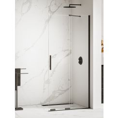 New Trendy Smart Black Walk-In Duschwand 110 cm schwarz Matte/durchsichtiges Glas EXK-4192-WU