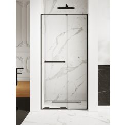 New Trendy Smart Black Duschtüren 160 cm Schiebe- schwarz Matte/durchsichtiges Glas EXK-6636