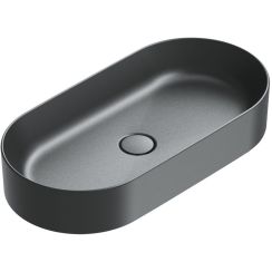 Catalano Zero Waschbecken 70x35 cm oval Aufsatzwaschbecken schwarz matte 0122700022