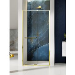 New Trendy Smart Light Gold Duschtüren 120 cm Schiebe- gold Glanz/durchsichtiges Glas EXK-6685