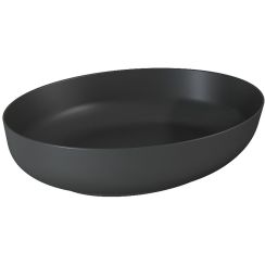 Elita Rika Waschbecken 53x39.5 cm oval Aufsatzwaschbecken schwarz matte RE040520087160