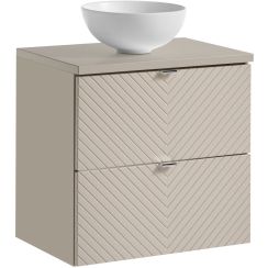 Set Unterschrank Comad Viva Cashmere VIVA CASHMERE 82-60-2S, Waschbecken Comad Domi UN-DOMI-MW 78249MW, NOVA CASHMERE 89-60