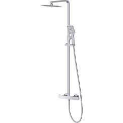 Cersanit Larga duschset Wand mit Thermostat mit Regenbrause chrom S952-049