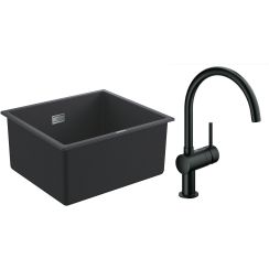 Set Granitspüle Grohe K700 31653AP0, Küchenarmatur Grohe Minta 32917KS0