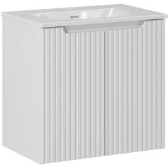 Set Badschrank Comad Nova White NOVA WHITE 82-60-2D, Waschbecken Comad Sky 3 SKY 3 60CM DP (E-8099-3-60)