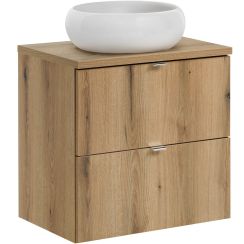 Set Badschrank Comad Nova Oak NOVA OAK A 82-60-2S, Waschbecken Comad Wiki UN-WIKI-SW, NOVA OAK A 89-60