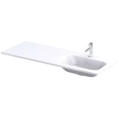 Oristo Are Waschbecken 121x46 cm rechteckig Möbel weiß glanz UME-AR-120-92-P