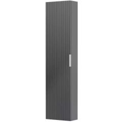 Oristo Etna Badschrank 40x17x160 cm Seitenschrank hängend schwarz OR52-SB1D-40-8R