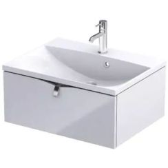 Oristo Siena Badschrank 59.6x45.5x25 cm Unterschrank hängend weiß OR45-SD1S-60-1