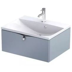 Oristo Siena Badschrank 59.6x45.5x50 cm Unterschrank hängend grau OR45-SD1S-60-16