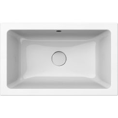 GSI Kube X Waschbecken 60x37 cm rechteckig Einbauwaschbecken-Aufsatzwaschbecken weiß glanz 8953911