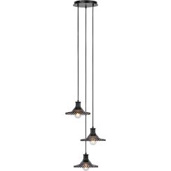 Markslöjd Novia Pendelleuchte 3x40 W schwarz-verraucht 108853