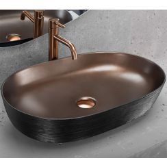 Rea Belinda Cooper Waschbecken 60.5x41 cm oval Aufsatzwaschbecken REA-U6383