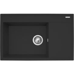 Pyramis Camea Granitspüle 79x50 cm schwarz 070168401