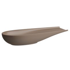 Laufen Il Bagno Alessi Waschbecken 100x38 cm oval Aufsatzwaschbecken braun/beige matte H8189741881121