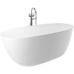 Kludi Resa O Freistehende Badewanne 180x80 cm oval weiß 51BF0153