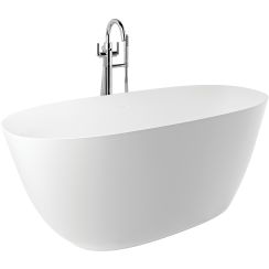 Kludi Resa O Freistehende Badewanne 160x70 cm oval weiß 51BF0353