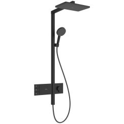 Hansgrohe Raindance Alive Q Duschset Wandmontage mit Thermostat mit Kopfbrause schwarz 24590670
