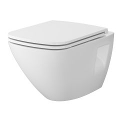 Cersanit Moduo WC-Set mit Sitz hängend Spülrandlos weiß Glanz S701-971