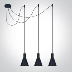 One Light Tala Pendelleuchte 3x10 W schwarz 63122B/B