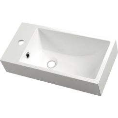 Sapho Ariana Waschbecken 50x25 cm rechteckig Klassisch weiß glanz SM012
