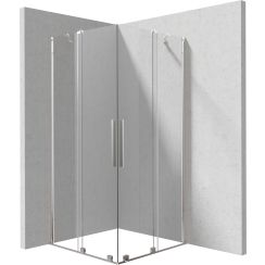 Deante Kerria Plus Duschkabine 90x90 cm quadratisch chrom Glanz/durchsichtiges Glas KPN0P09P09