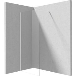 Deante Prizma Walk-In Duschwand 100 cm weiß Matte/durchsichtiges Glas KTJ_A30P