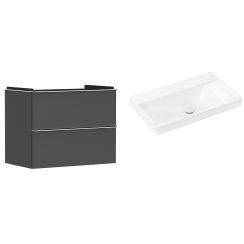 Set Unterschrank Hansgrohe Xelu Q 54028000, Waschbecken Hansgrohe Xelu Q 61026450