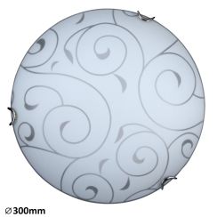 Rabalux Harmony Decke 1x60 W weiß-chrom-muster 3852