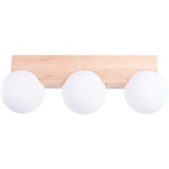 Sollux Lighting Bulbo Deckenlampe 3x8 W weiß-holz SL.1684