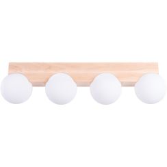 Sollux Lighting Bulbo Deckenlampe 4x8 W weiß-holz SL.1685