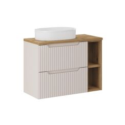 Set Badschrank Comad Nova Cashmere NOVA CASHMERE 82-60-2S, Waschbecken Comad Beyond BEYOND 5 WHITE ( E-6564 ), NOVA OAK 81-20-39, NOVA OAK A 89-80