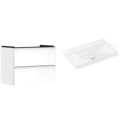 Set Unterschrank Hansgrohe Xelu Q 54027000, Waschbecken Hansgrohe Xelu Q 61032450