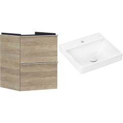 Set Unterschrank Hansgrohe Xelu Q 54021000, Waschbecken Hansgrohe Xelu Q 61012450