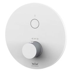 Kronenbach Smart Push Duscharmatur Unterputz mit Thermostat weiß 19044001WM