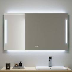 Kronenbach Sun Spiegel 100x80 cm rechteckig mit Beleuchtung silber US108082KBSNLEDN