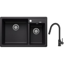 Set Granitspüle Blanco Legra 8 526223, Küchenarmatur Oltens Litla 35204300
