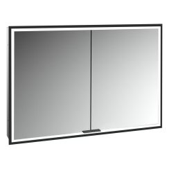Kronenbach Cube 2.0 Badschrank 100x17x70 cm Spiegelschrank schwarz KB100226MB