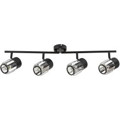 Rabalux Venaro Deckenlampe 4x15 W schwarz-transparent 73062