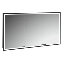 Kronenbach Cube 2.0 Badschrank 120x17x70 cm Spiegelschrank schwarz KB100228MB