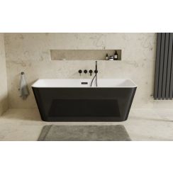 Besco Varya B&W Vorwand-Badewanne 170x80 cm rechteckig weiß-schwarz-zweifarbig #WAS-170VRMC