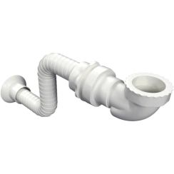 Actima Siphon für Waschbecken Rohr weiß INNL.1219.SET.WH