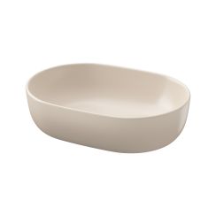 Cersanit Moduo Waschbecken 50x35.5 cm oval Aufsatzwaschbecken braun/beige matte K116-132