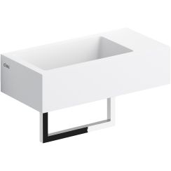 Clou Flush Waschbecken 36x18 cm rechteckig Klassisch-Aufsatzwaschbecken weiß matte CL/03.13031.02