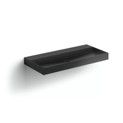 Clou New Wash Me Waschbecken 90x42 cm rechteckig Klassisch-Aufsatzwaschbecken schwarz matte CL/02.30434