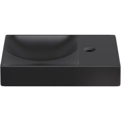 Clou Vale Waschbecken 38x19 cm rechteckig Klassisch-Aufsatzwaschbecken schwarz matte CL/03.30161.01.R